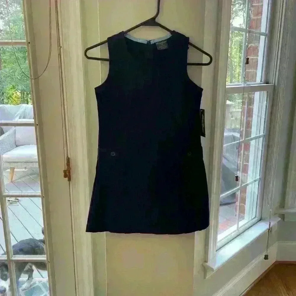 NWT Eddie Bauer School Pleated Jumper Dress, Size 10